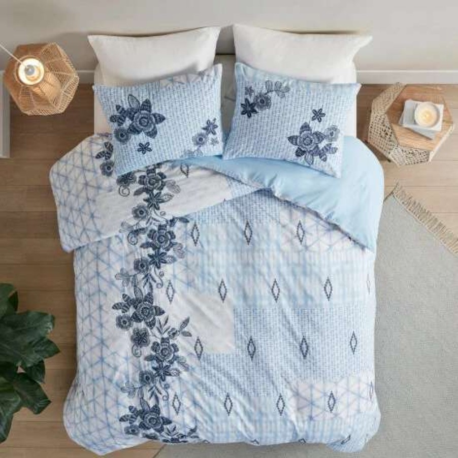 Clearance Best Reviews Of Madison Park Asa Cotton Duvet Cover Set Blue