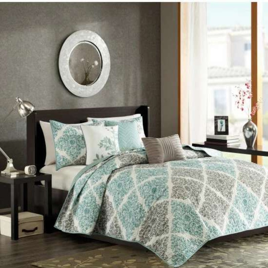 Clearance Top 10 Madison Park Montecito 6 Piece Reversible Coverlet Set