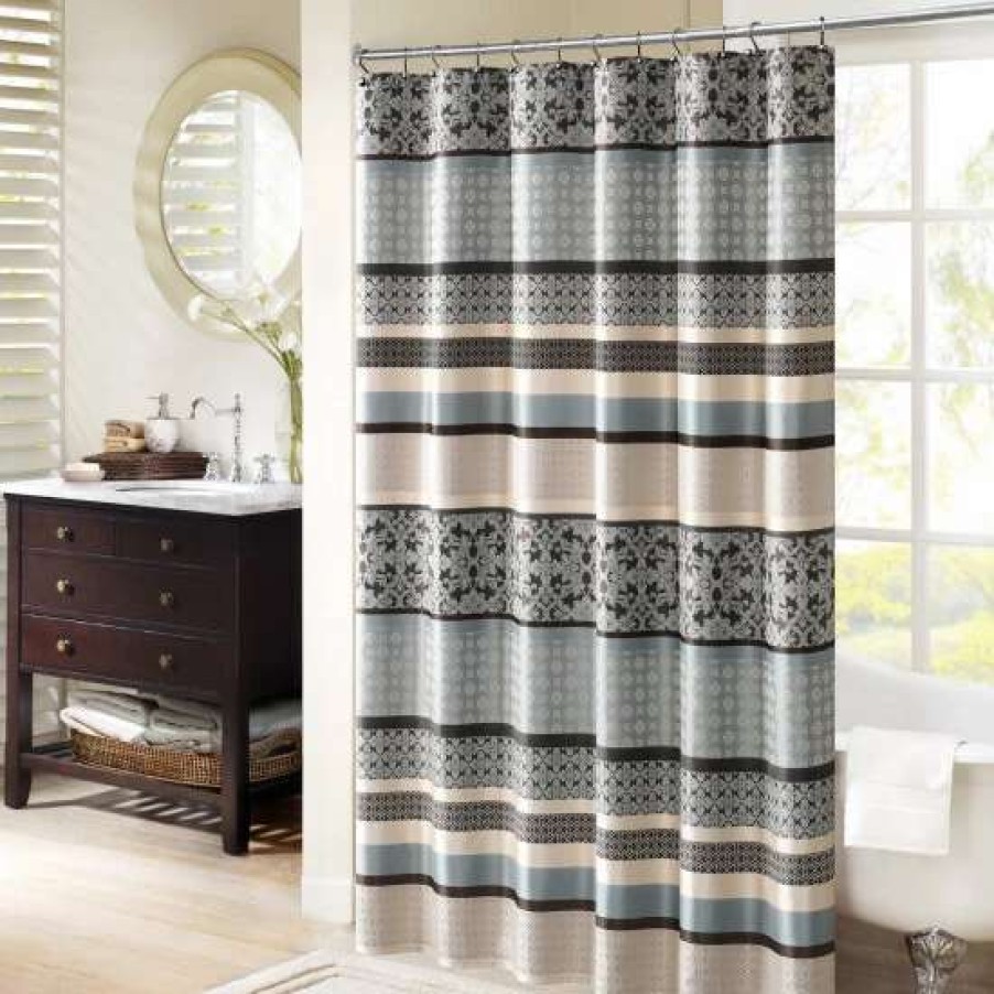 Clearance Best Sale Madison Park Harvard Jacquard Shower Curtain 2-Color Option