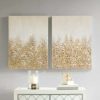 Wholesale Buy Madison Park Glimmer 100-Percent Hand Brush Heavy Textured Glitz Embellished Canvas 2 Piece Set