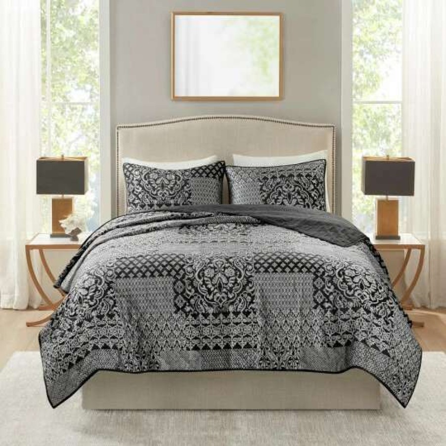 Best Buy Madison Park Paxton Reversible Jacquard Coverlet Set