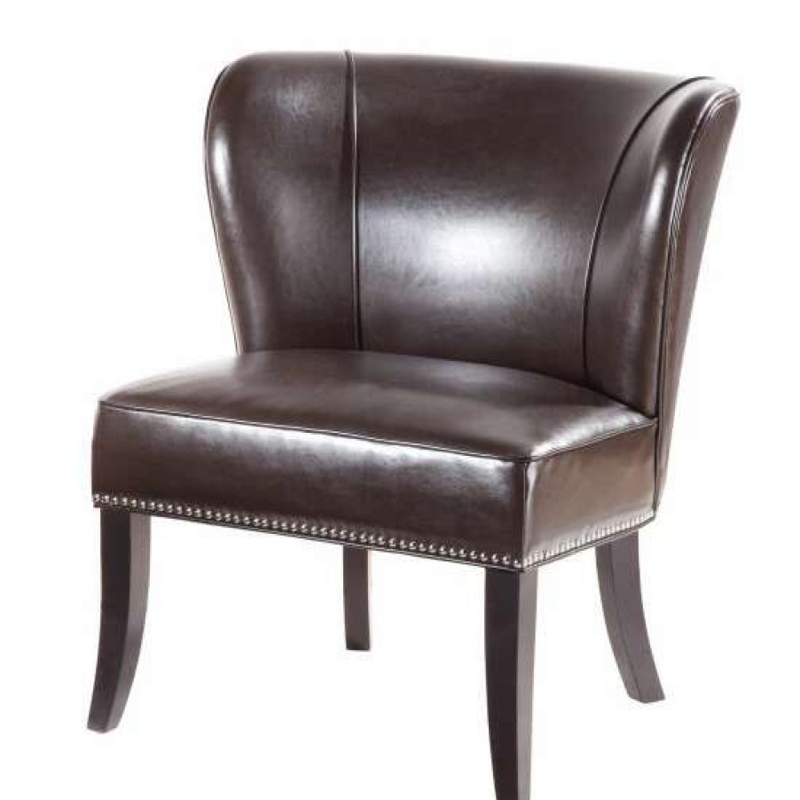 Best Hot Sale Madison Park Sheldon Brown Concave Back Armless Chair