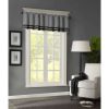 New Best Reviews Of Madison Park Meyers Microsuede Striped Window Valance Grey / Black