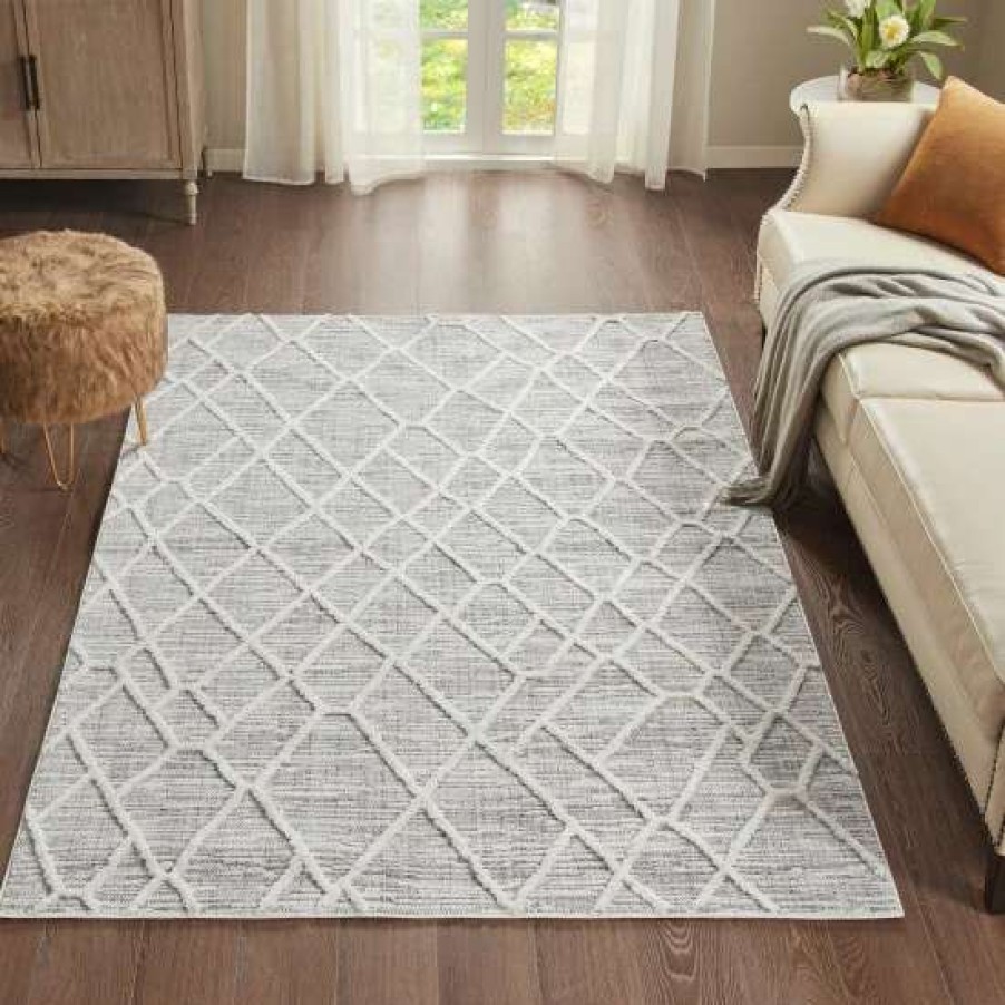 New Deals Madison Park Abigail Gray/ Cream Terni Pebble Indoor Area Rug