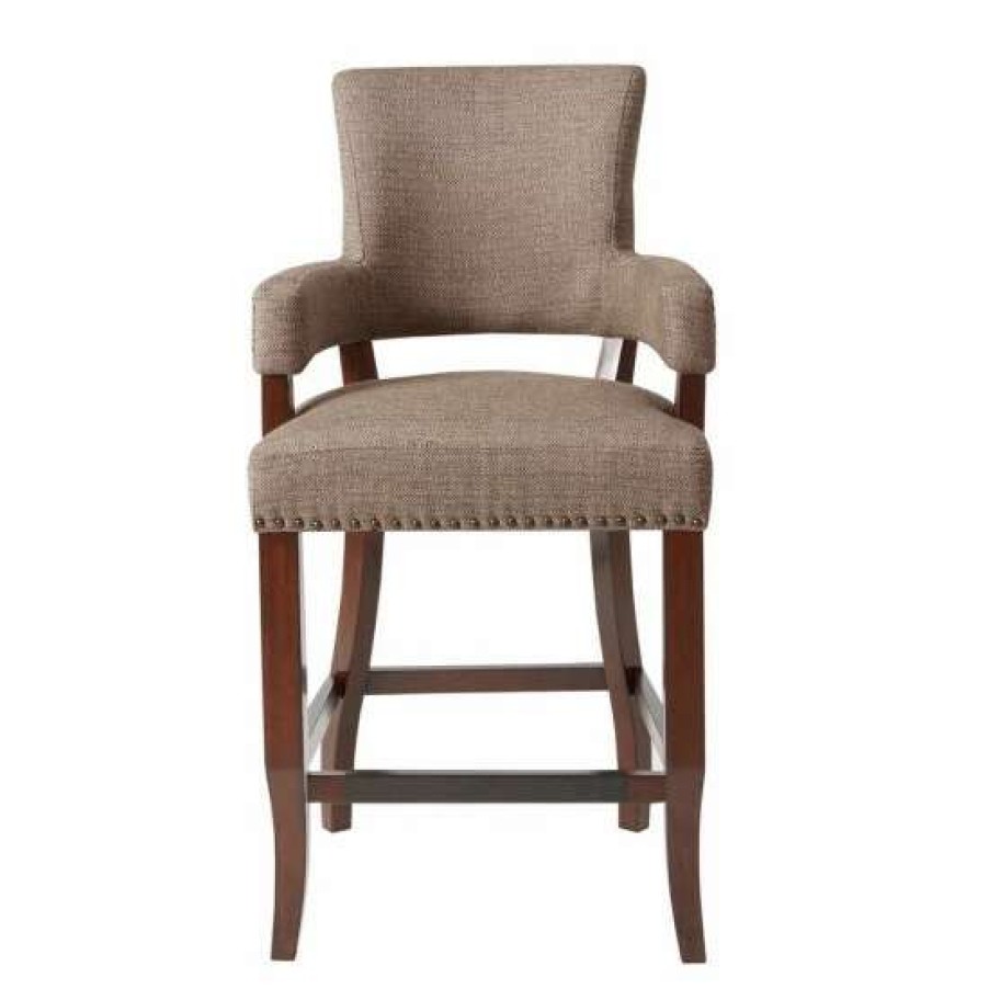 Wholesale Best Pirce Madison Park Parler Brown Arm 26-Inch Counter Stool 22.5 W X 24.5 D X 40.25 H