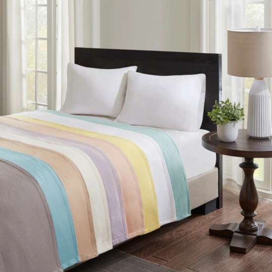 Online Wholesale Madison Park Liquid Solid Colored Woven Cotton Blanket