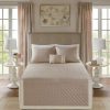 Wholesale Best Deal Madison Park Levine 4 Piece Cotton Reversible Tailored Bedspread Set