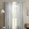 Hot Top 10 Madison Park Iris Embroidered Diamond Sheer Single Curtain Panel