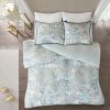 New Best Pirce Madison Park Loleta Cotton Printed Duvet Cover Set Blue