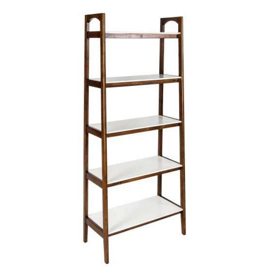 New Cheap Madison Park Avalon Shelf/ Bookcase Off-White/Pecan