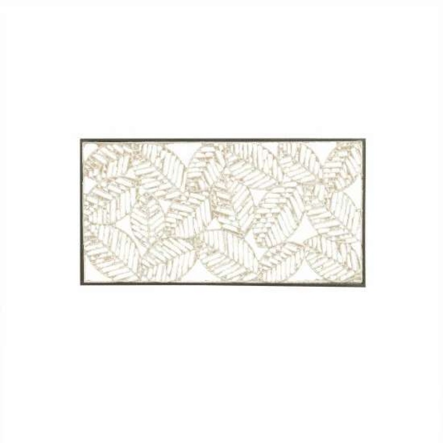 Best Discount Madison Park Paper Cloaked Leaves Natural Paper Cloaked Wall Decor Metal Frame