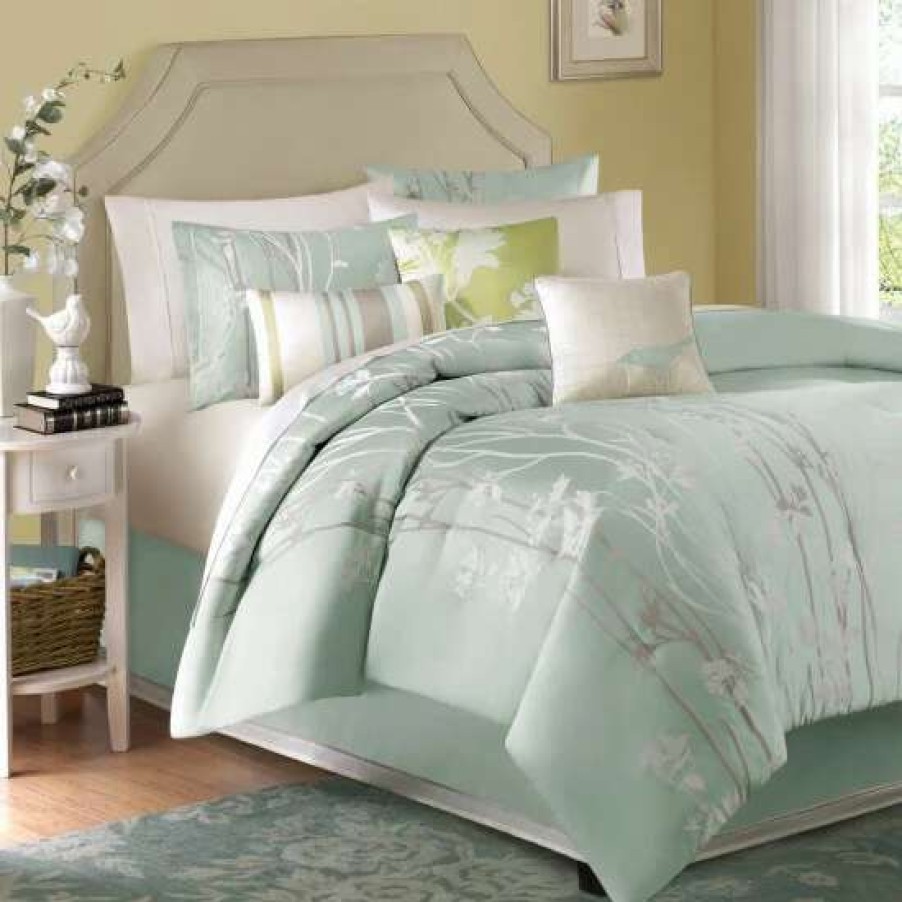 New Discount Madison Park Athena Green 7-Piece Comforter Set