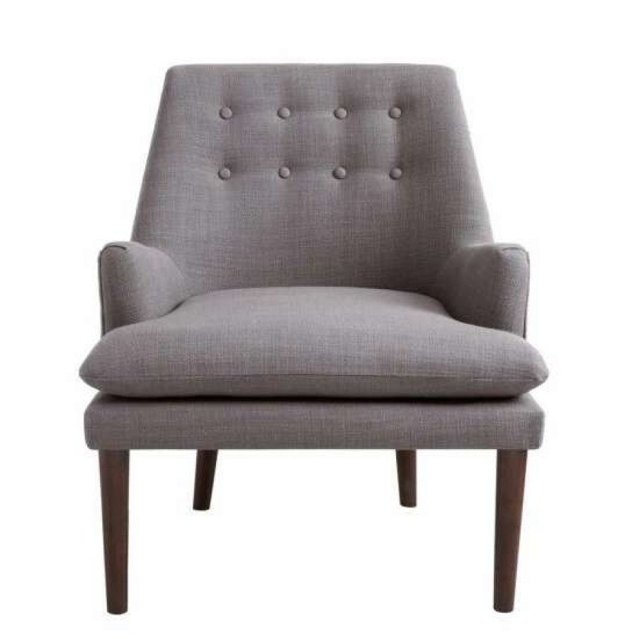 New Budget Madison Park Elsa Grey Mid-Century Accent Chair