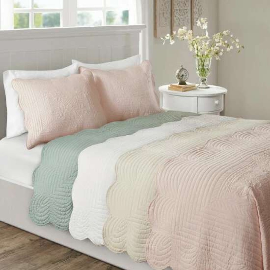 Hot Hot Sale Madison Park Marino Reversible Scalloped Edge Coverlet Set