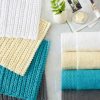 Online Wholesale Madison Park Aer Jacquard Wavy Border Zero Twist Antimicrobial Cotton Towel Set