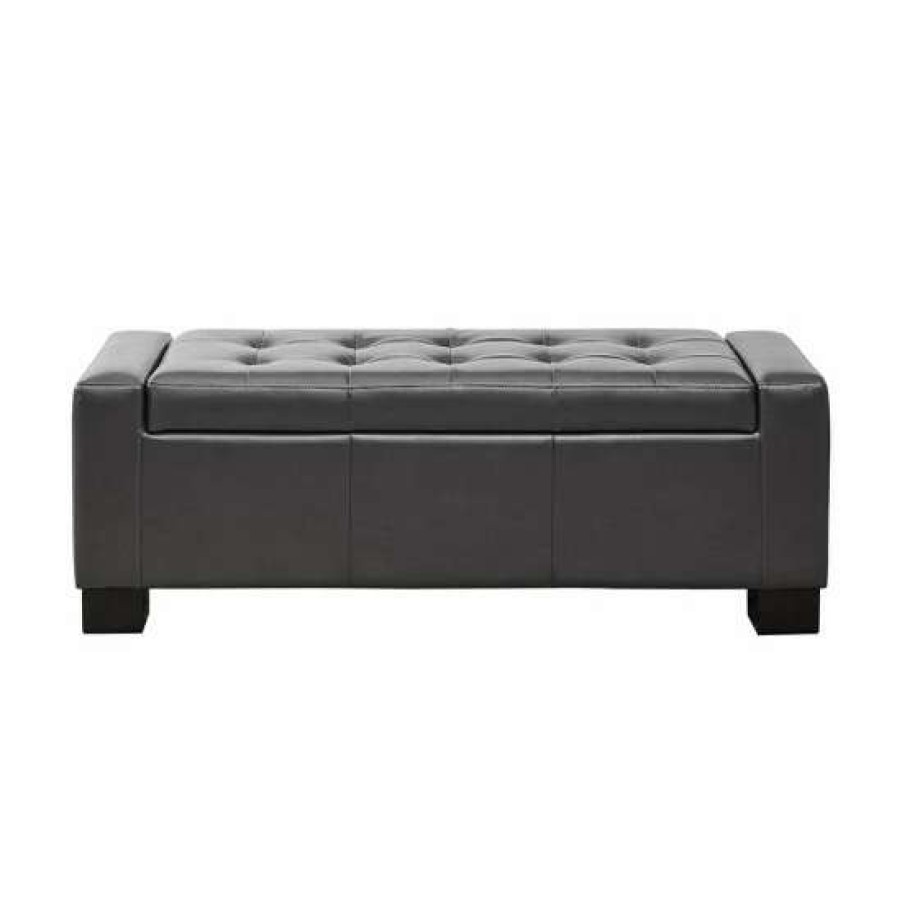 Wholesale Best Reviews Of Madison Park Aura Grey Tufted Top Soft Close Storage Bench