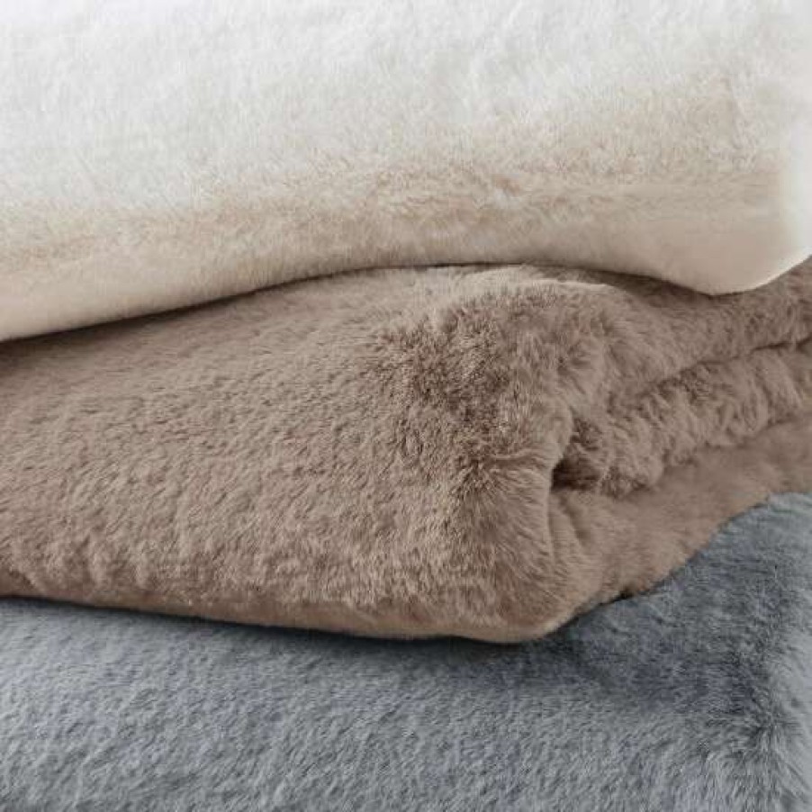 Clearance Best Pirce Madison Park Sienna Solid Premium Faux Fur Throw