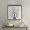 Hot Deals Madison Park Gilded Peacock Blue/ Neutral Framed Canvas With Gold Foil And Hand Embellishment