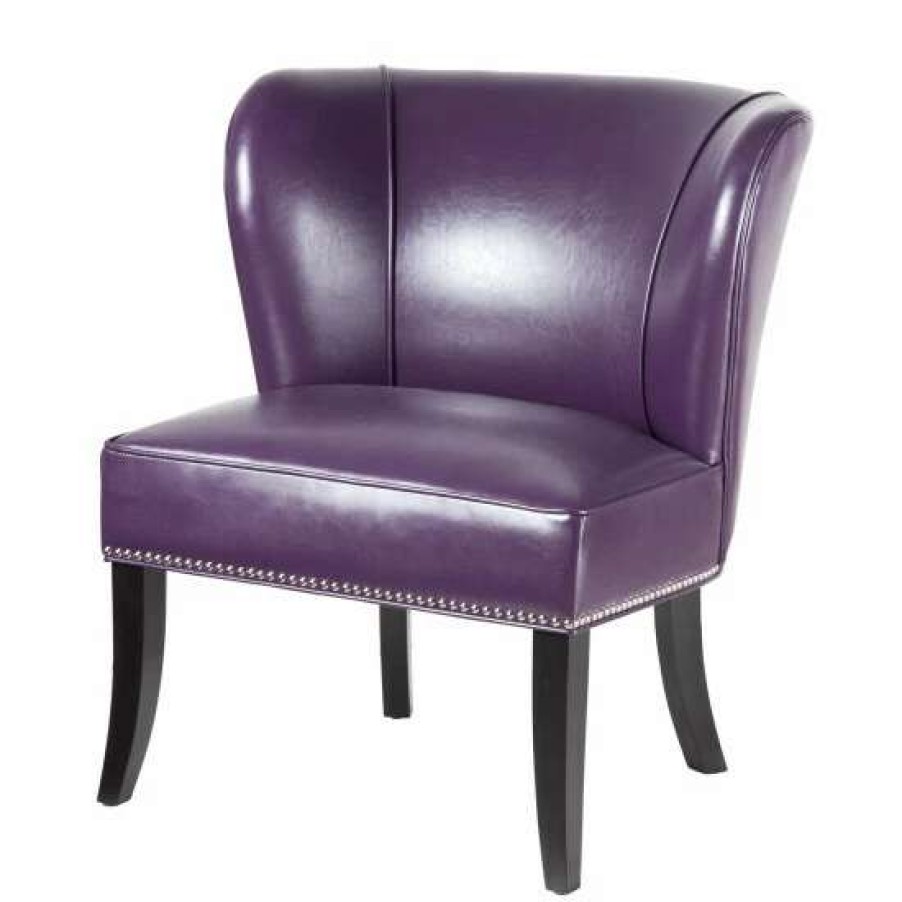 New Cheap Madison Park Sheldon Purple Armless Accent Chair