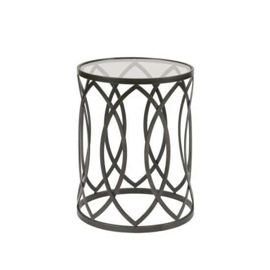 Best Top 10 Madison Park Coen Metal Eyelet Accent Drum Table