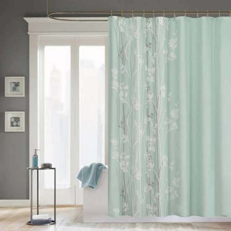 Hot Outlet Madison Park Athena Microfiber Floral Shower Curtain