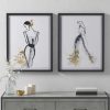 Hot Coupon Madison Park Posh Postures Foiled Single Mat Framed Wall Art 2 Piece Set