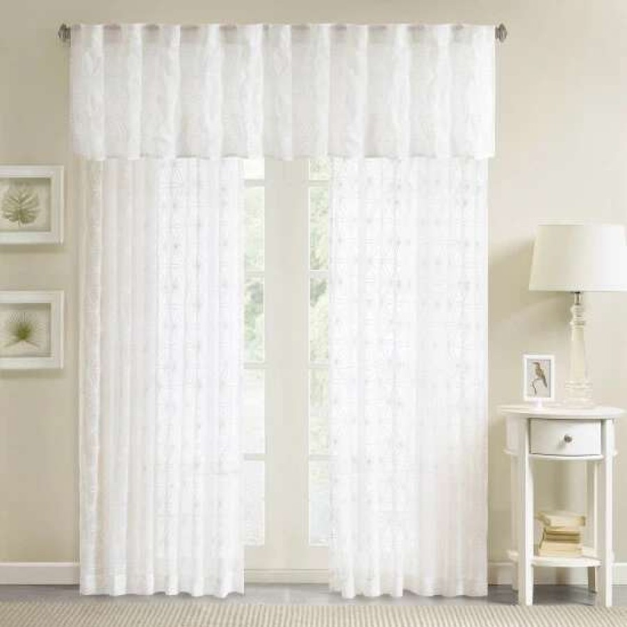 New Flash Sale Madison Park Kida Sheer Embroidered Window Valance