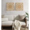 Online Deals Madison Park Lotus Medallion Natural Wood Wall Decor 2 Piece Set