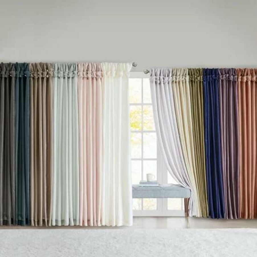 Online Brand New Madison Park Natalie Twisted Tab Lined Single Curtain Panel